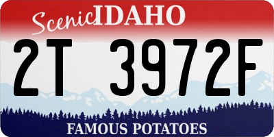 ID license plate 2T3972F