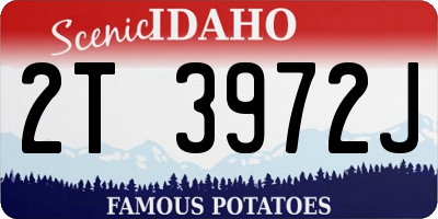 ID license plate 2T3972J