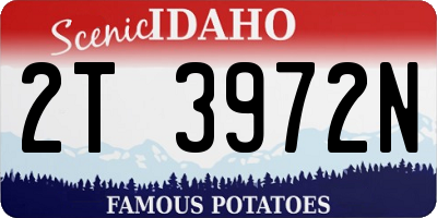 ID license plate 2T3972N