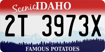 ID license plate 2T3973X