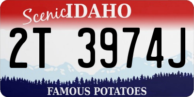 ID license plate 2T3974J