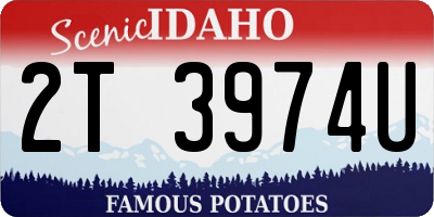 ID license plate 2T3974U