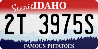 ID license plate 2T3975S