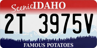 ID license plate 2T3975V