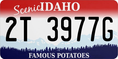 ID license plate 2T3977G