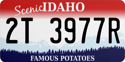 ID license plate 2T3977R