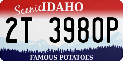ID license plate 2T3980P