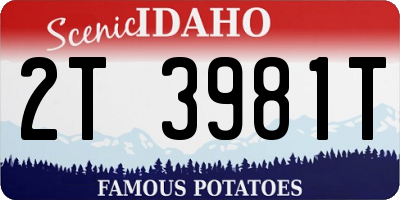 ID license plate 2T3981T