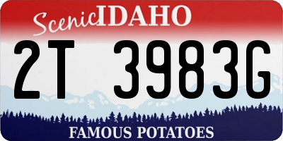 ID license plate 2T3983G