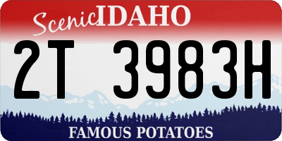 ID license plate 2T3983H