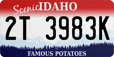 ID license plate 2T3983K
