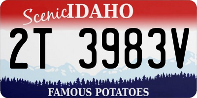 ID license plate 2T3983V