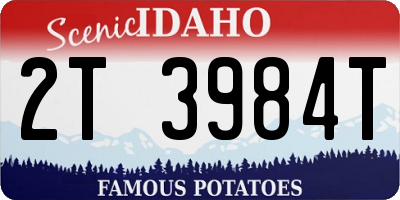 ID license plate 2T3984T