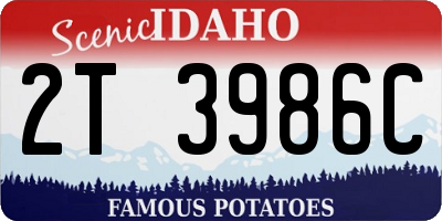 ID license plate 2T3986C