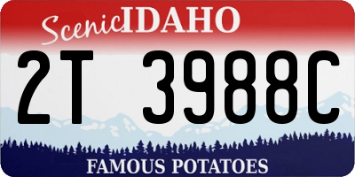 ID license plate 2T3988C