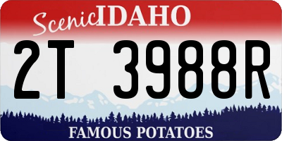 ID license plate 2T3988R