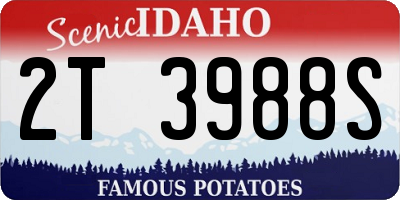 ID license plate 2T3988S