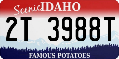 ID license plate 2T3988T