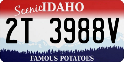 ID license plate 2T3988V