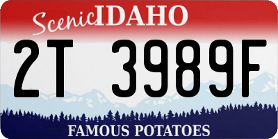 ID license plate 2T3989F