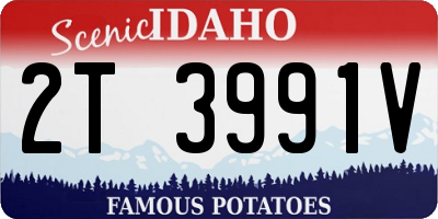 ID license plate 2T3991V