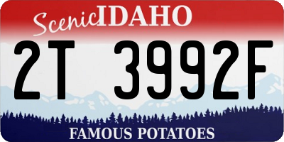 ID license plate 2T3992F