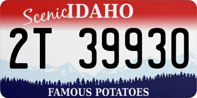 ID license plate 2T3993O