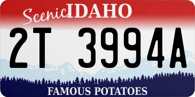 ID license plate 2T3994A