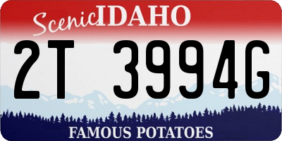 ID license plate 2T3994G