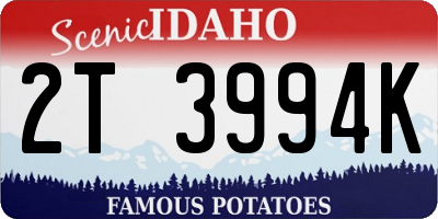 ID license plate 2T3994K