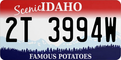 ID license plate 2T3994W