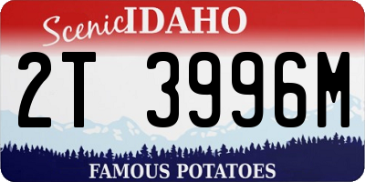 ID license plate 2T3996M