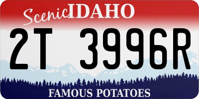ID license plate 2T3996R