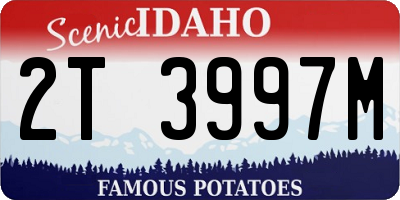 ID license plate 2T3997M