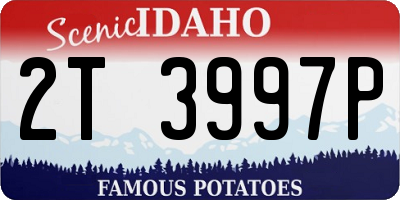 ID license plate 2T3997P