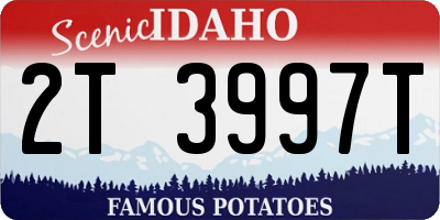 ID license plate 2T3997T