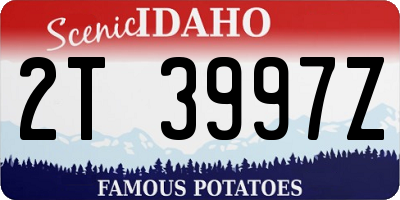 ID license plate 2T3997Z
