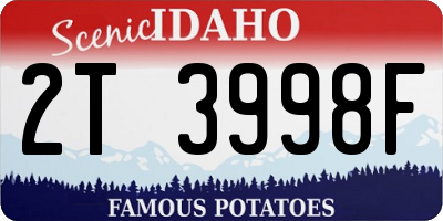 ID license plate 2T3998F