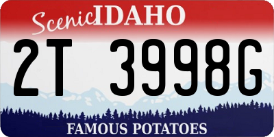 ID license plate 2T3998G