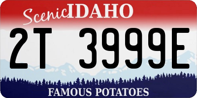 ID license plate 2T3999E