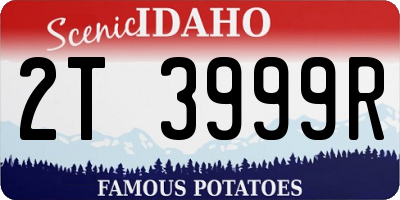 ID license plate 2T3999R