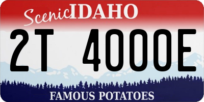 ID license plate 2T4000E