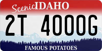 ID license plate 2T4000G