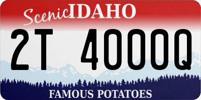 ID license plate 2T4000Q