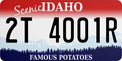 ID license plate 2T4001R