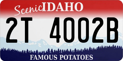 ID license plate 2T4002B