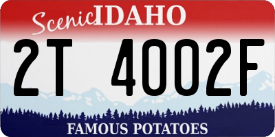 ID license plate 2T4002F