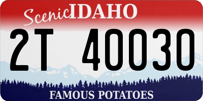 ID license plate 2T4003O