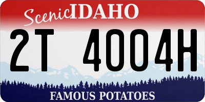 ID license plate 2T4004H