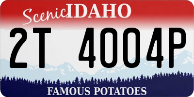 ID license plate 2T4004P